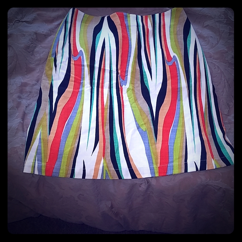 Halogen Multi Taffy striped skirt